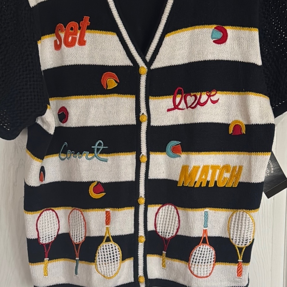 Designer Studio Origonals   Tennis Themed Cardigan - Picture 4 of 9